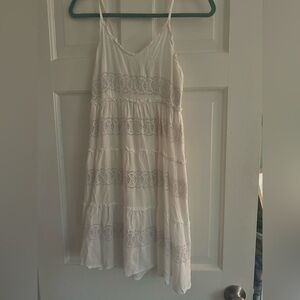 Jessica Simpson White Tiered Mini Sundress